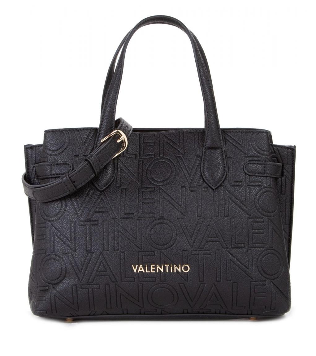 Henkeltasche Pansy Mario Valentino Markenprägung schwarz