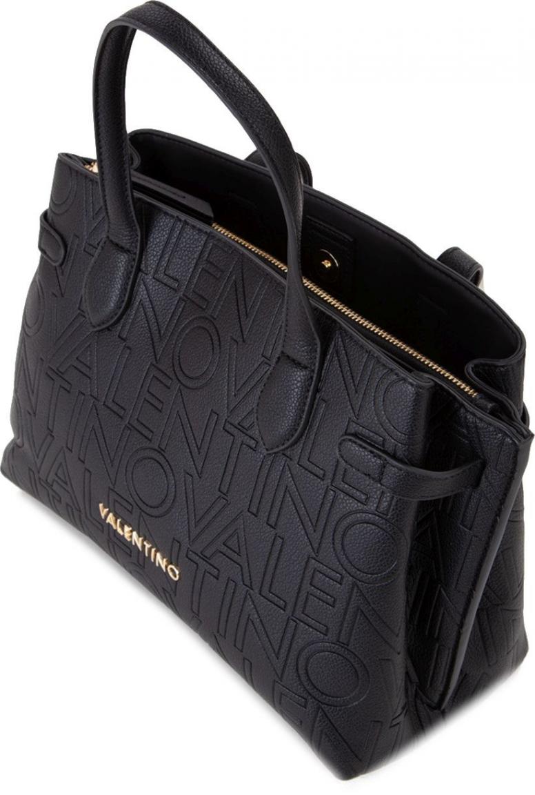 Henkeltasche Pansy Mario Valentino Markenprägung schwarz