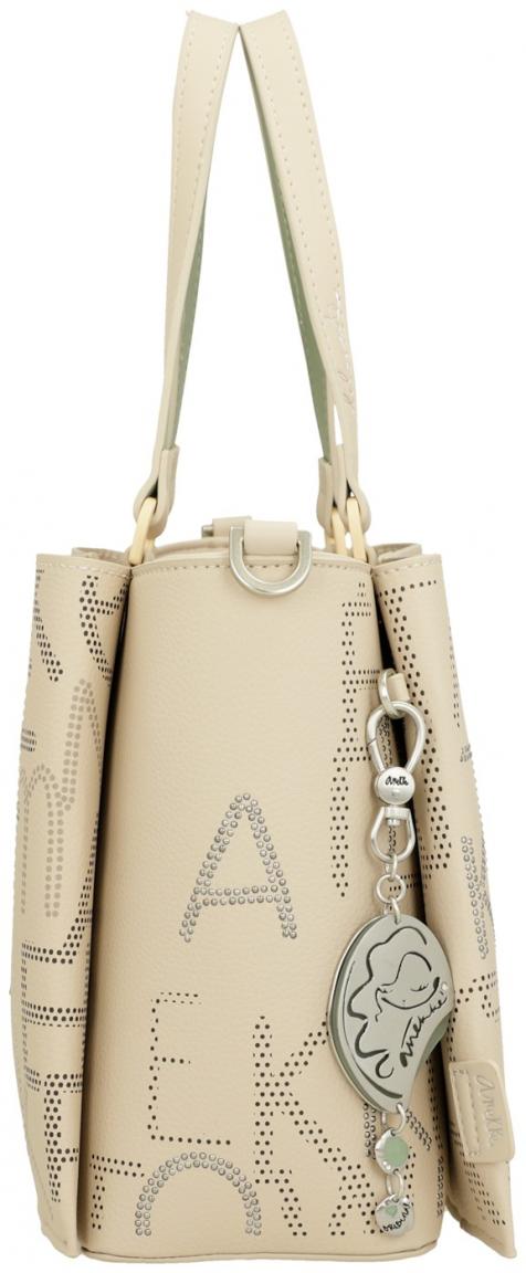 Henkeltasche beige Nieten Anekke Alma Original 