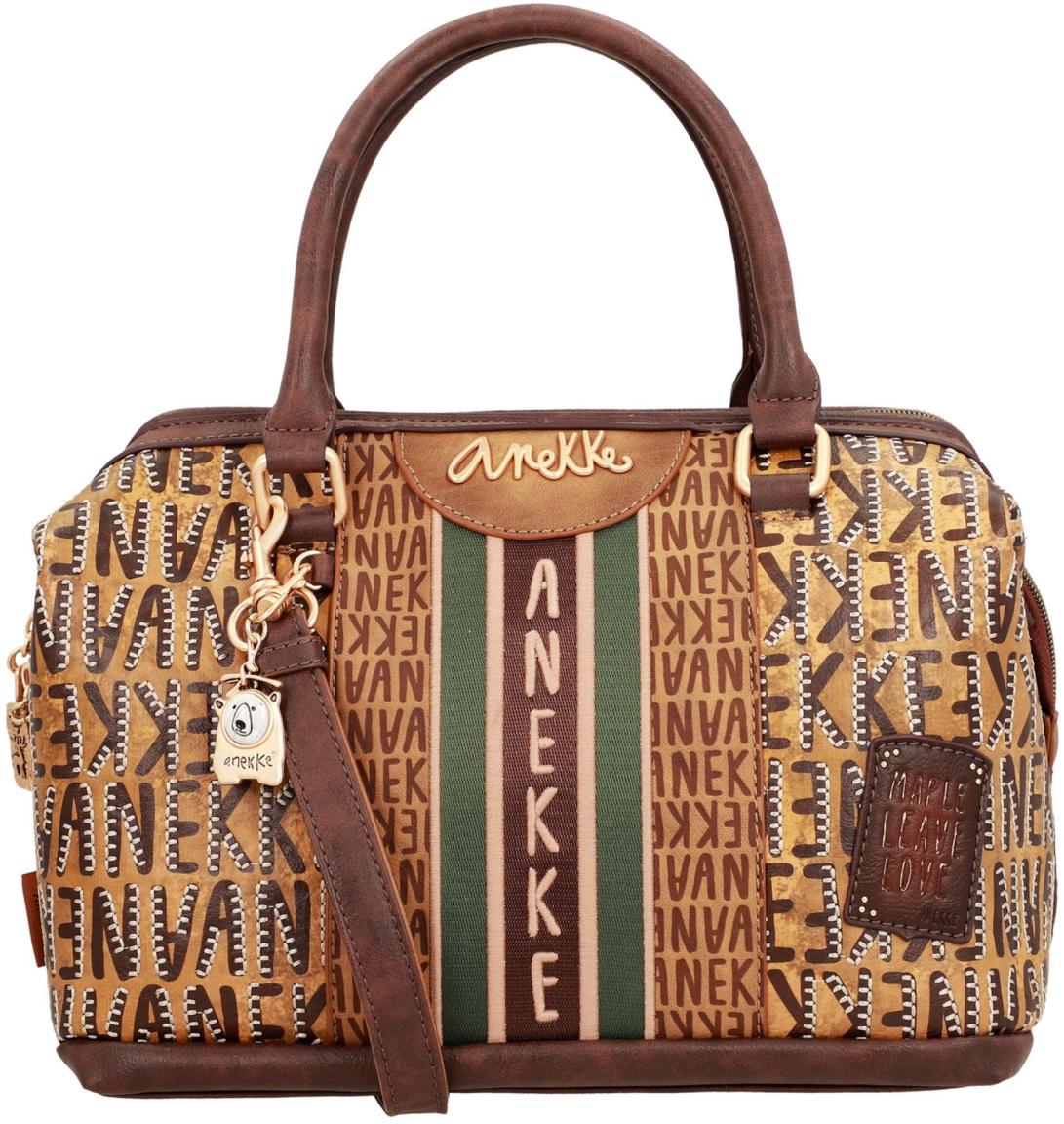 Henkeltasche geprägt Schriftzug Anekke Urban Kanada braun