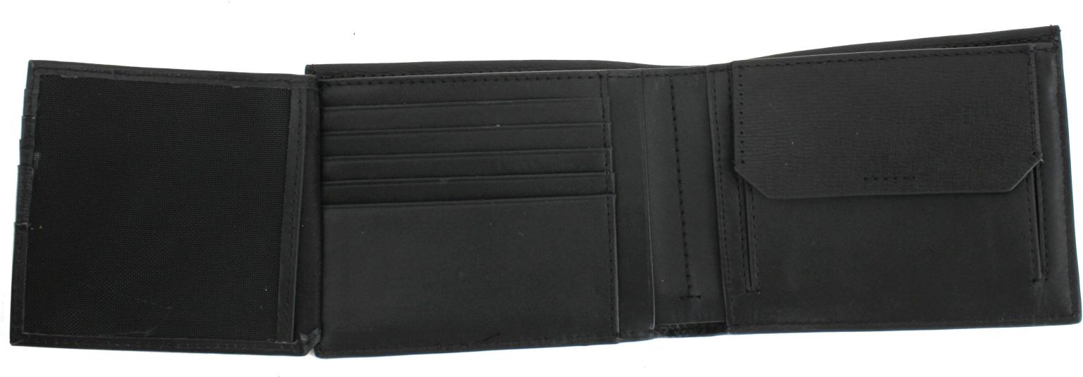 Herrenportemonnaie Calvin Klein Median Trifold 10CC schwarz Leder