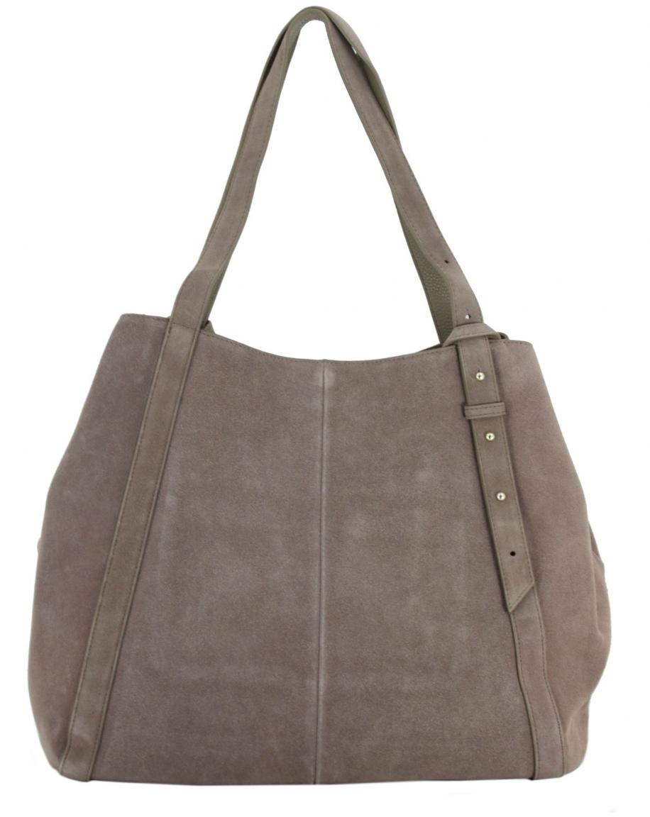 Hey Marly Tote Bag Pretty Wonder Suede L Mocha Velours