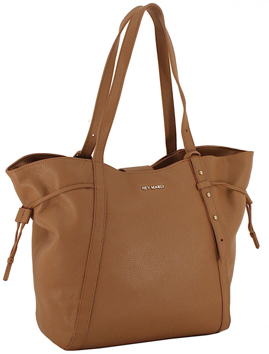 Hey Marly große Henkeltasche Cognac nachhaltig Pretty Wonder M 