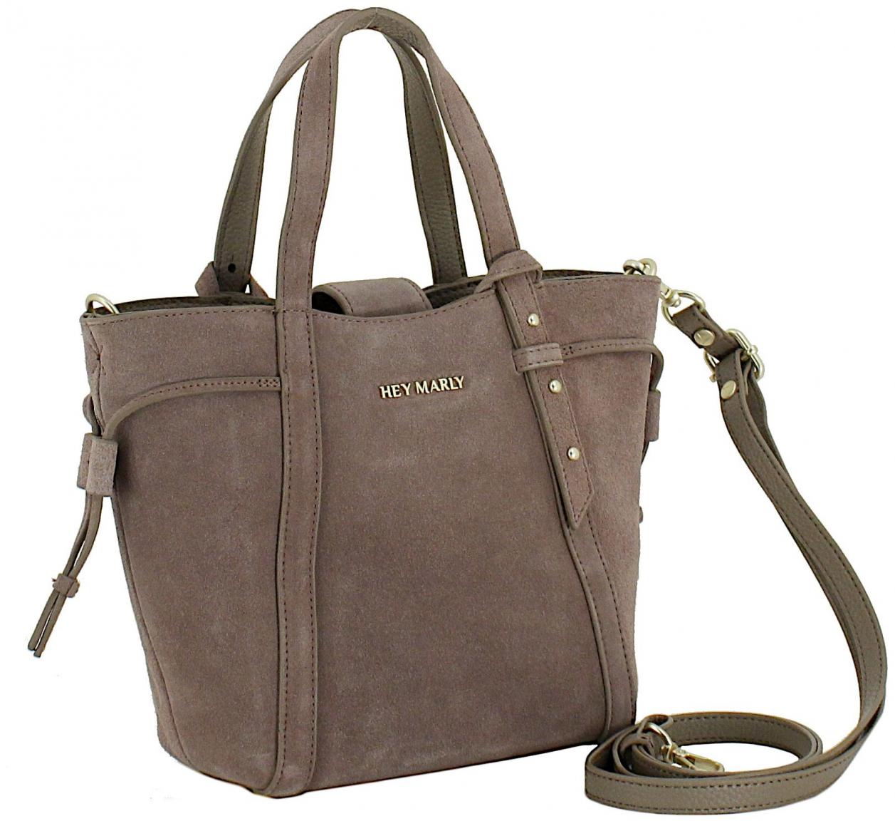 Hey Marly kleine Handtasche Veloursleder Pretty Wonder Suede S Mocha