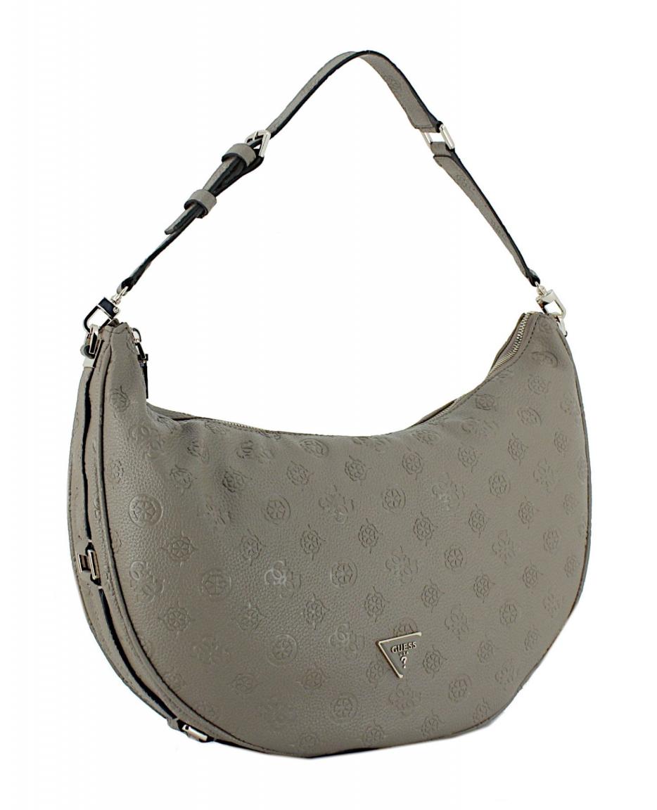 Hobotasche Cresidia Guess Markenprägung Dark Taupe