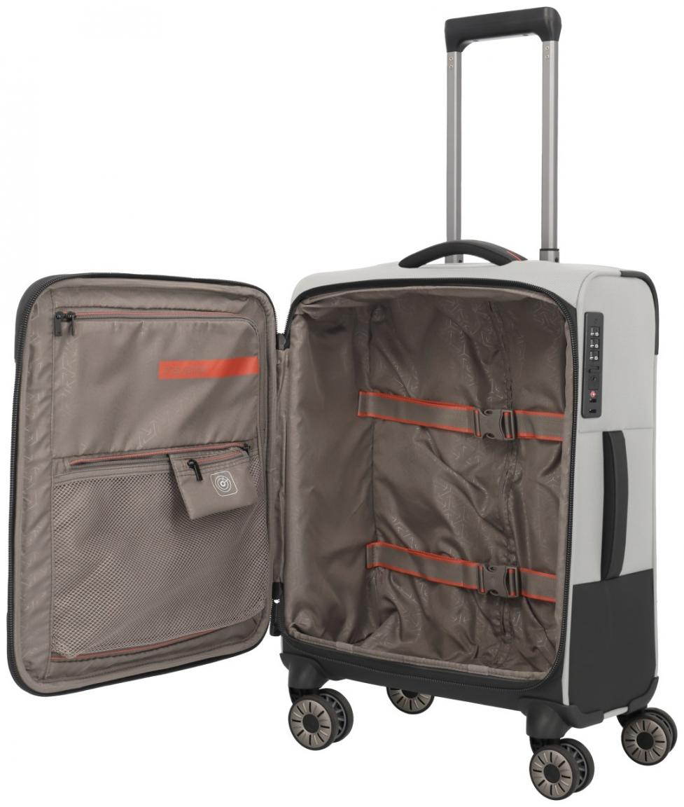 Kabinenkoffer 4w Trolley S 55cm hellbeige Travelite Crosslite