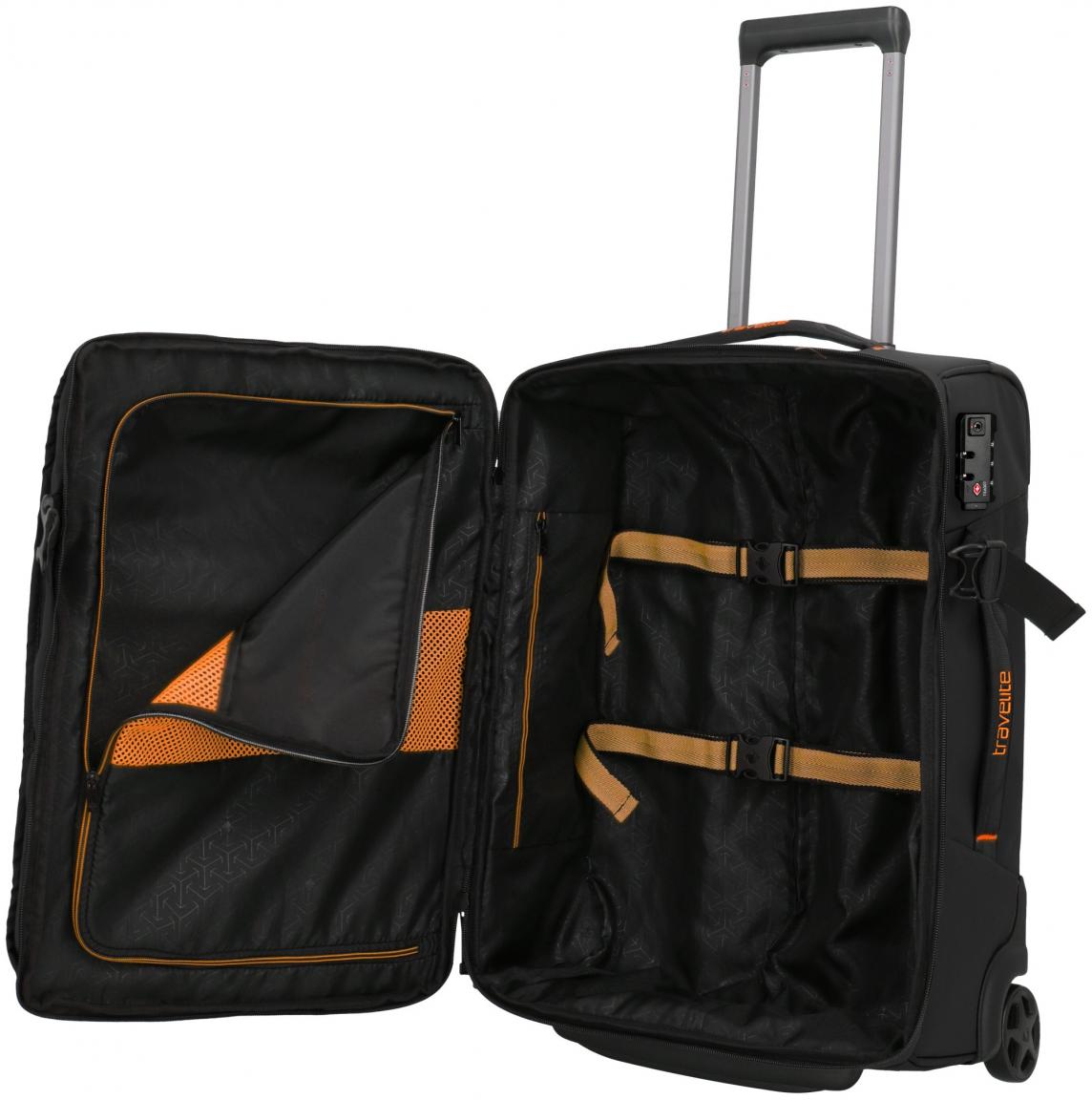 Kabinentrolley Travelite Briize Rollenreisetasche S 55cm schwarz