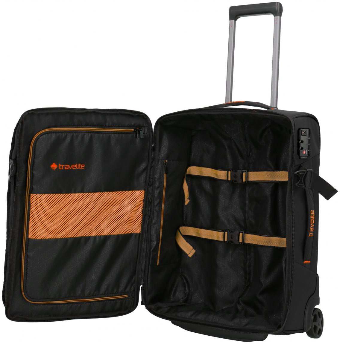 Kabinentrolley Travelite Briize Rollenreisetasche S 55cm schwarz