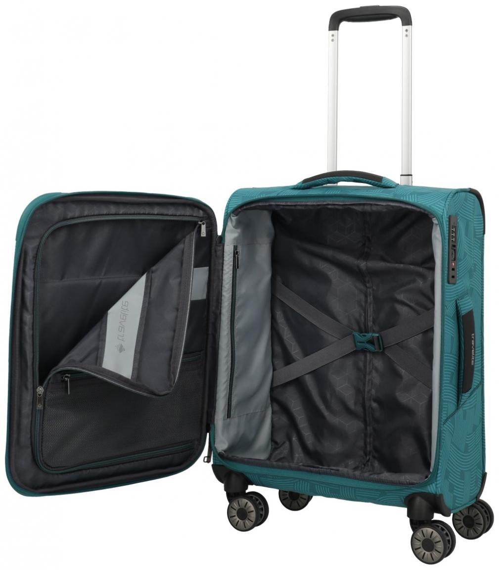 Kabinentrolley Travelite Skaii Petrol gemustert S 55cm