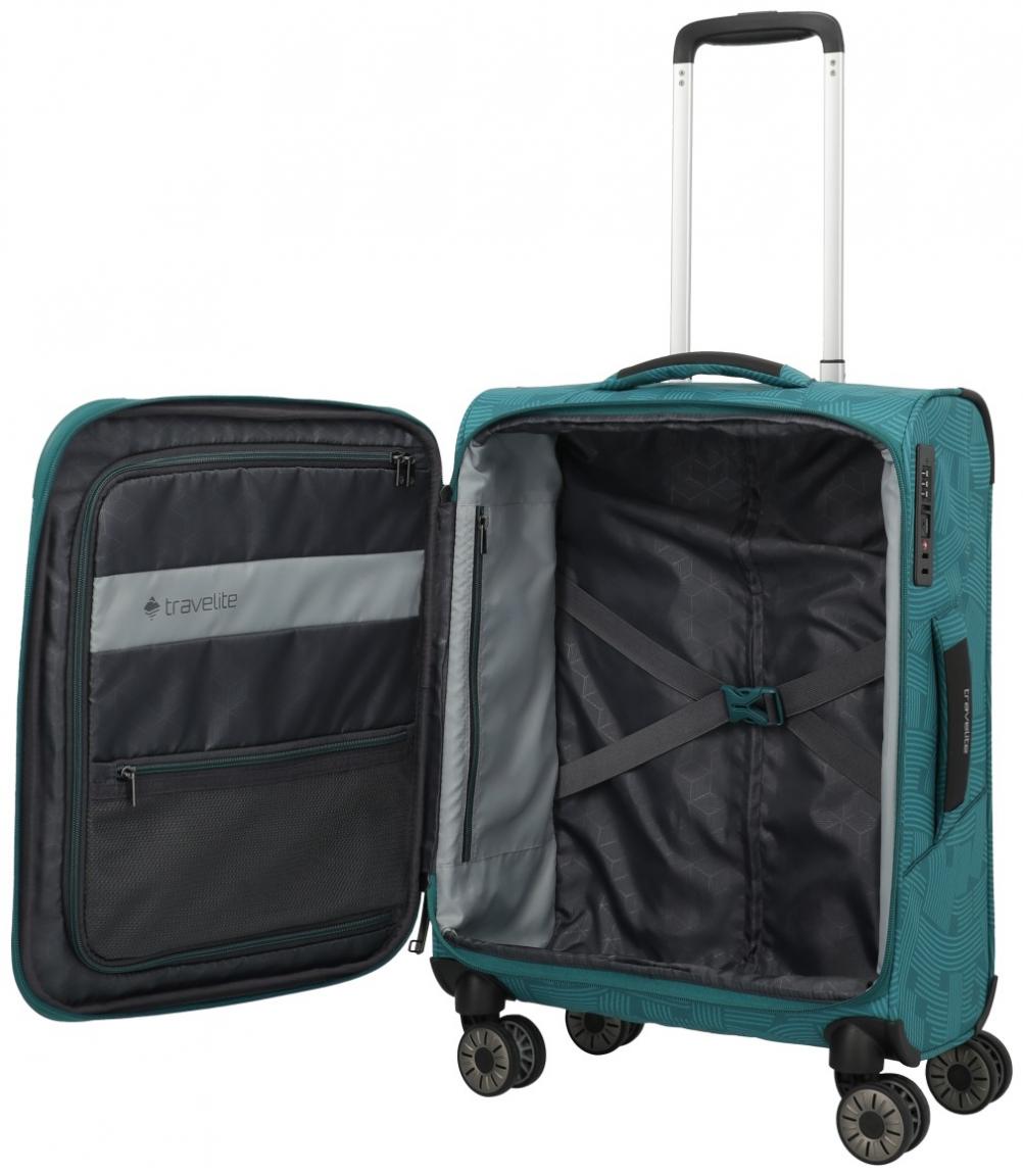 Kabinentrolley Travelite Skaii Petrol gemustert S 55cm