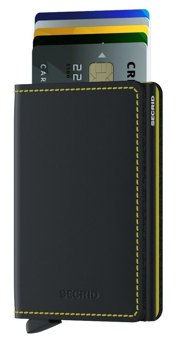 Kartenbörse schwarz gelb Slimwallet Matte Black Yellow Secrid