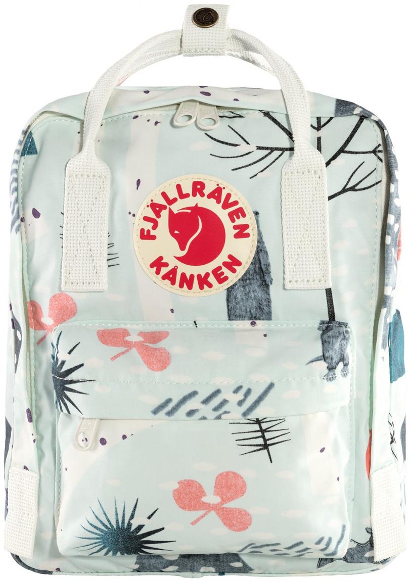 Kinderrucksack Fjällräven Kanken Art Mini Birch Forest hellblau