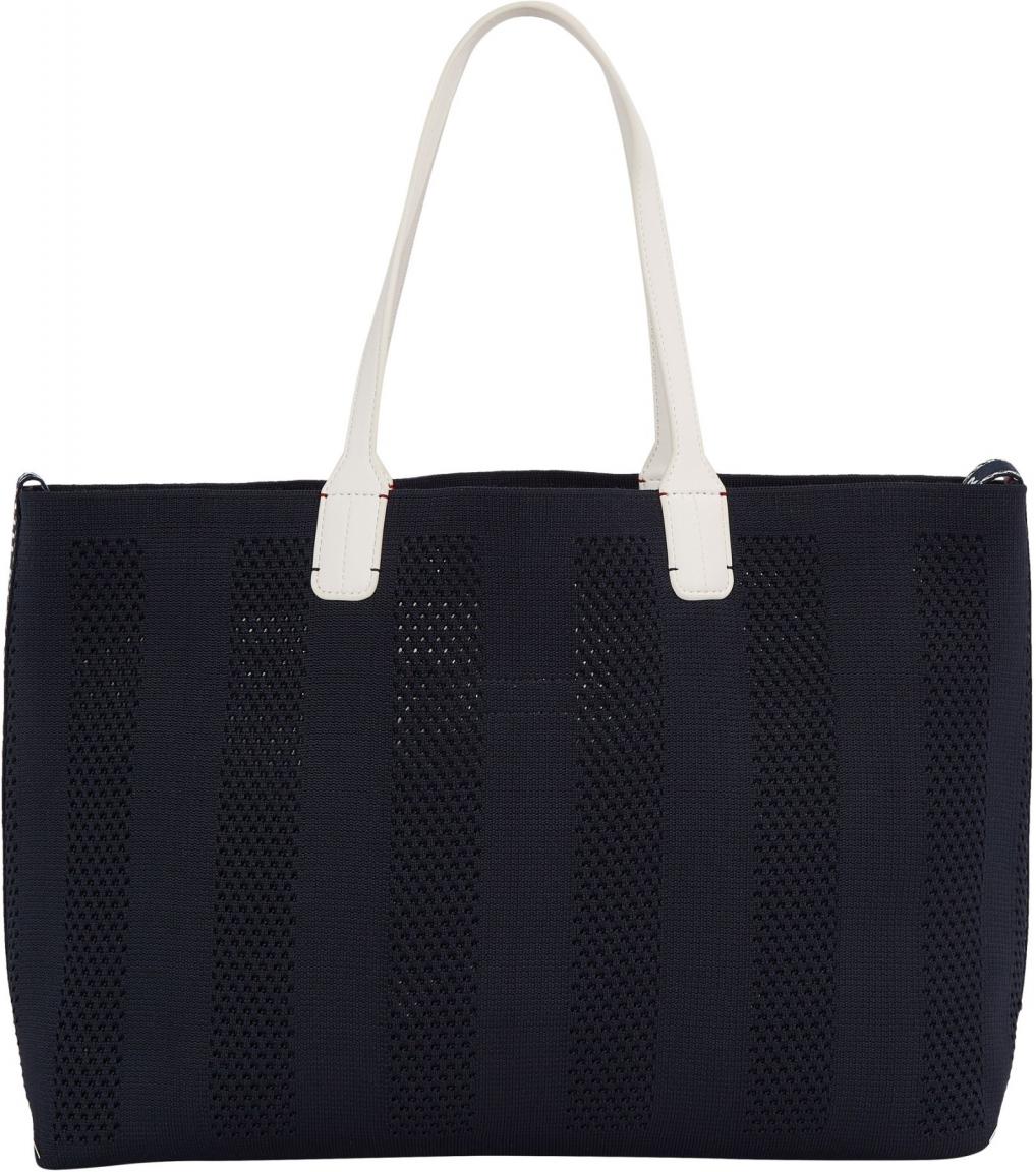 Knitted Iconic Tote Tommy Hilfiger Shopper Space Blue