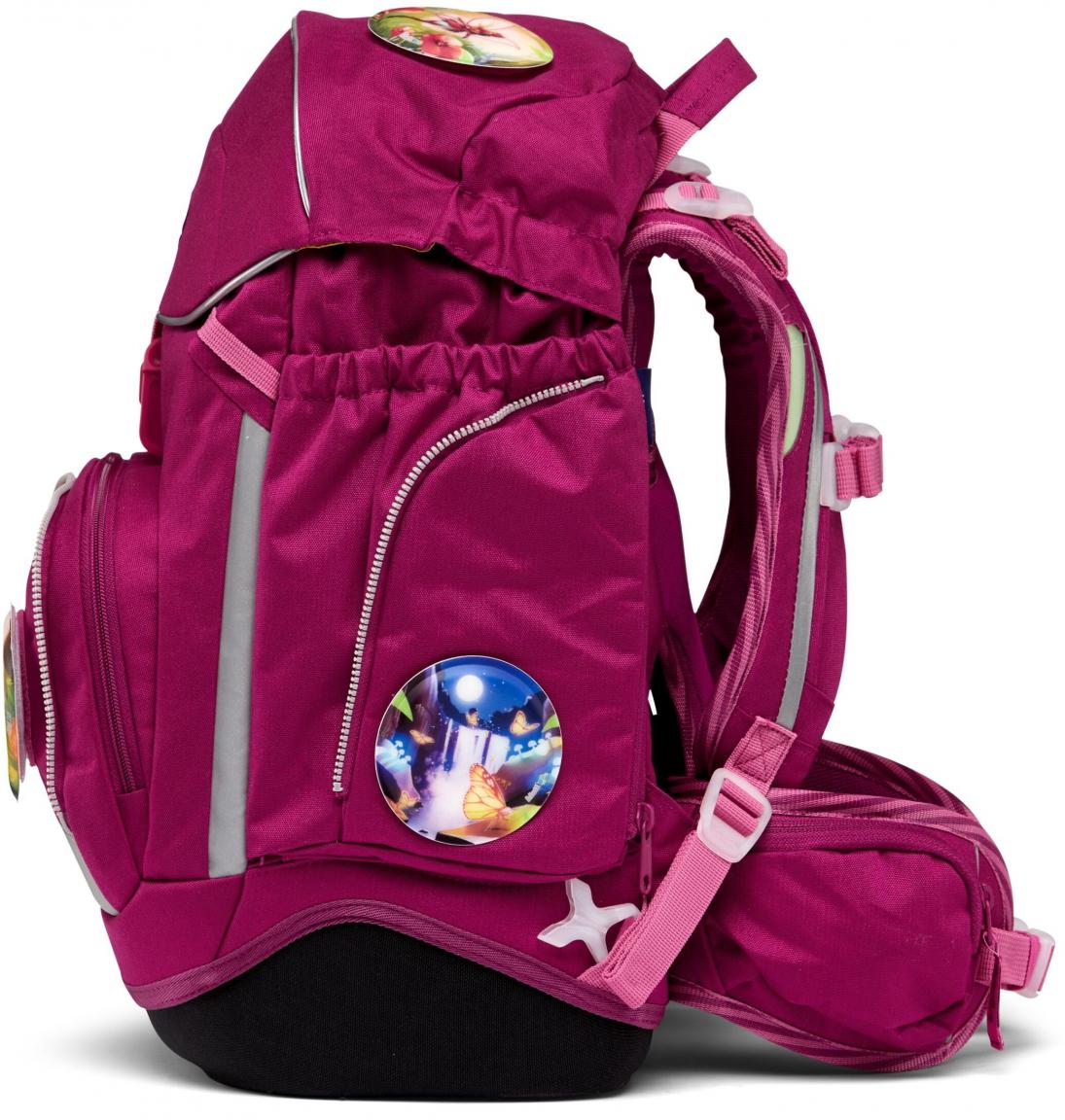 Komplettset Schulrucksack Ergobag Pack WaldzauBär pink Elfen