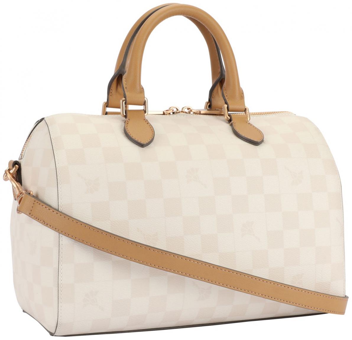 Kurzgrifftasche Joop Cortina Piazza Aurora Birch hellbeige kariert