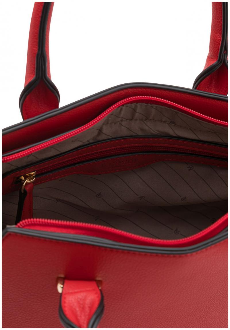 Kurzgrifftasche L.Credi Otila Salsa rot