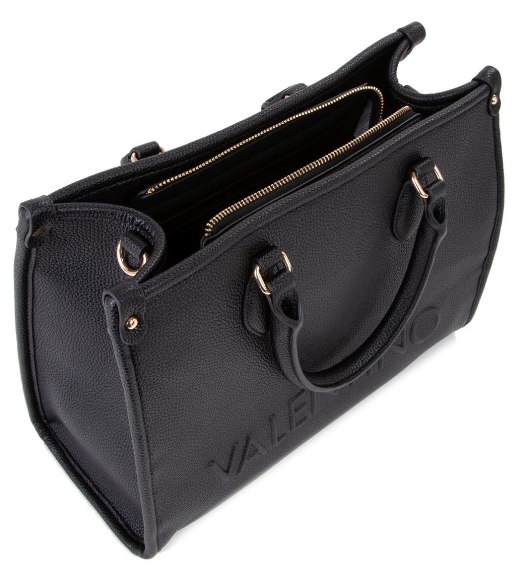 Kurzgrifftasche Logoprägung Valentino Rised Nero schwarz