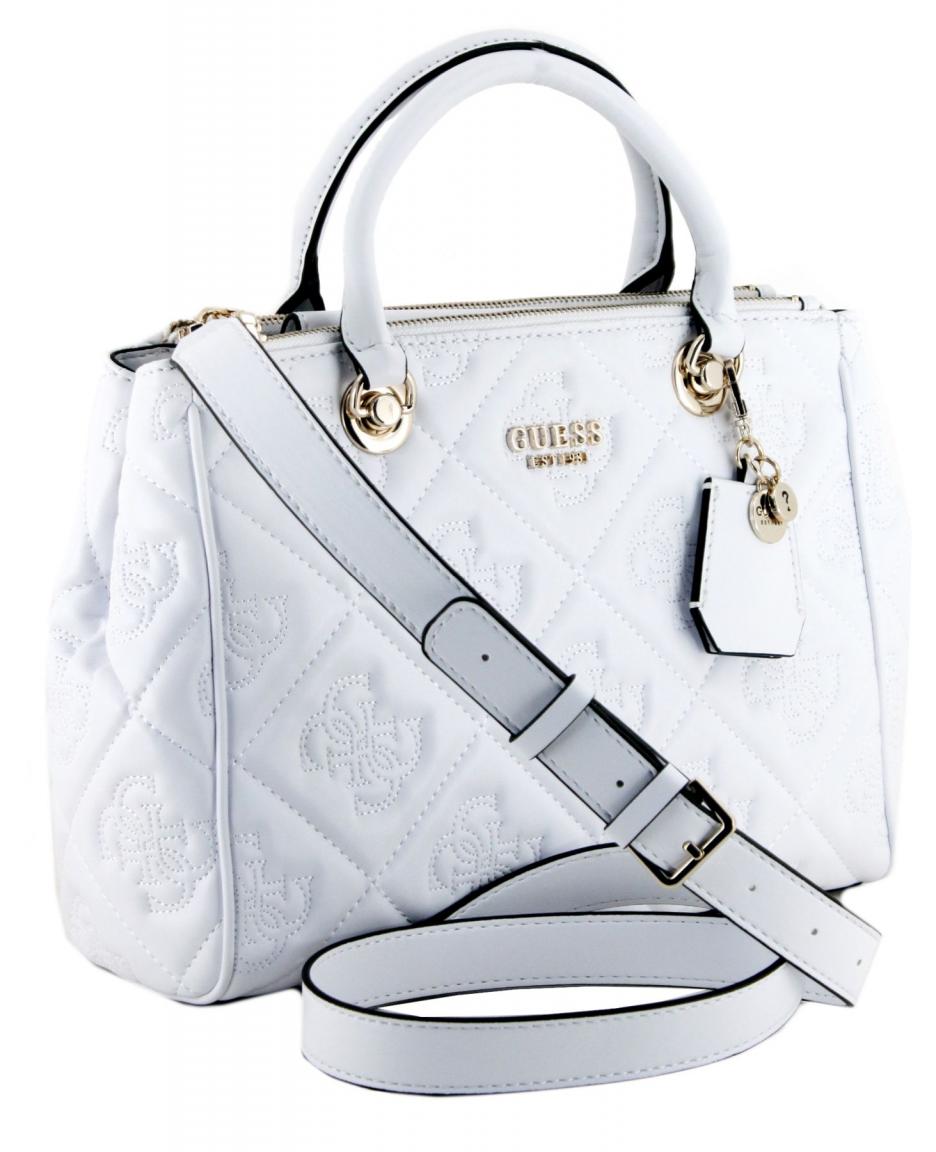 Kurzgrifftasche Marieke Guess White Logostickerei