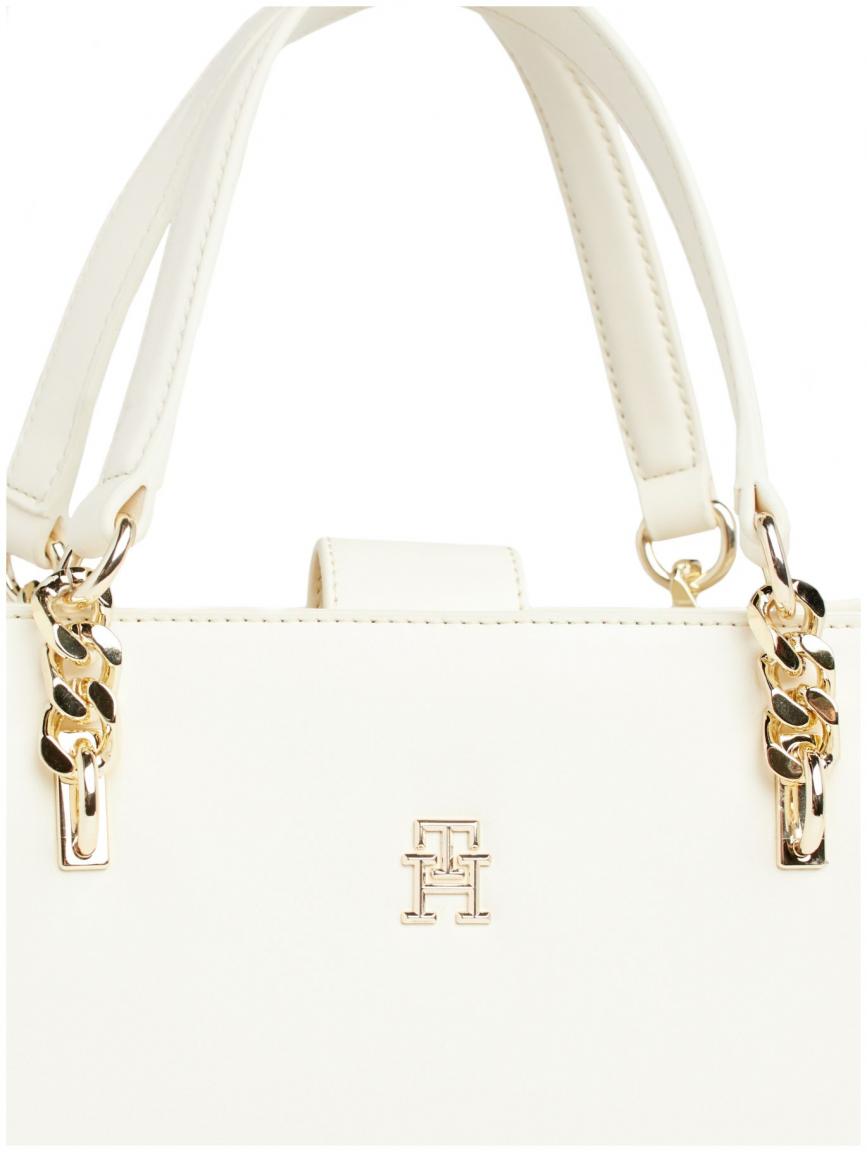 Kurzgrifftasche Tommy Hilfiger große Workbag Refined beige Kette