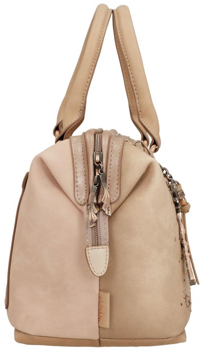 Kurzgrifftasche hellbeige bestickt Anekke Hollywood Studio Nude Strasssteine