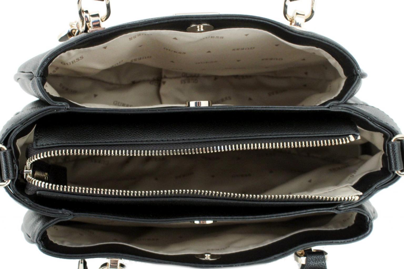 Kurzgrifftasche mit Kettendetail Guess Fedora Black