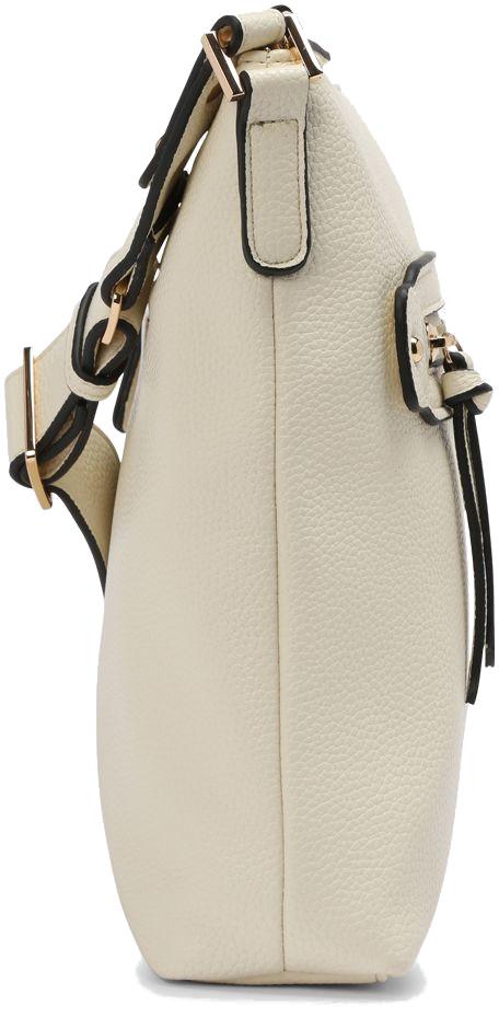 L Credi Crossovertasche hellbeige Jodie Pearl Narbenstruktur