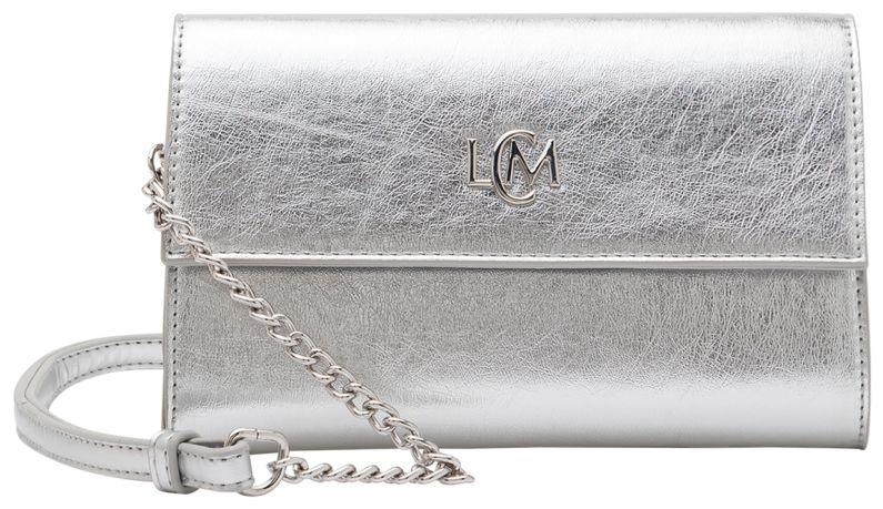 L.Credi Clutch silber Überschlag elegant Oliviana