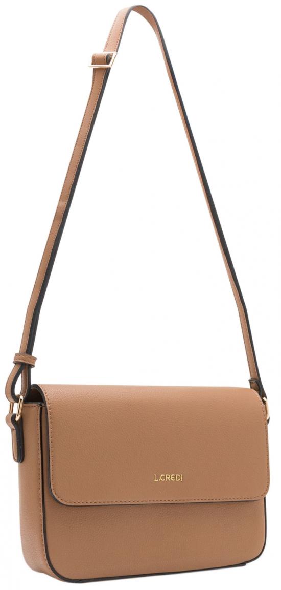 L.Credi Crossovertasche Olga Toffee vegan braun