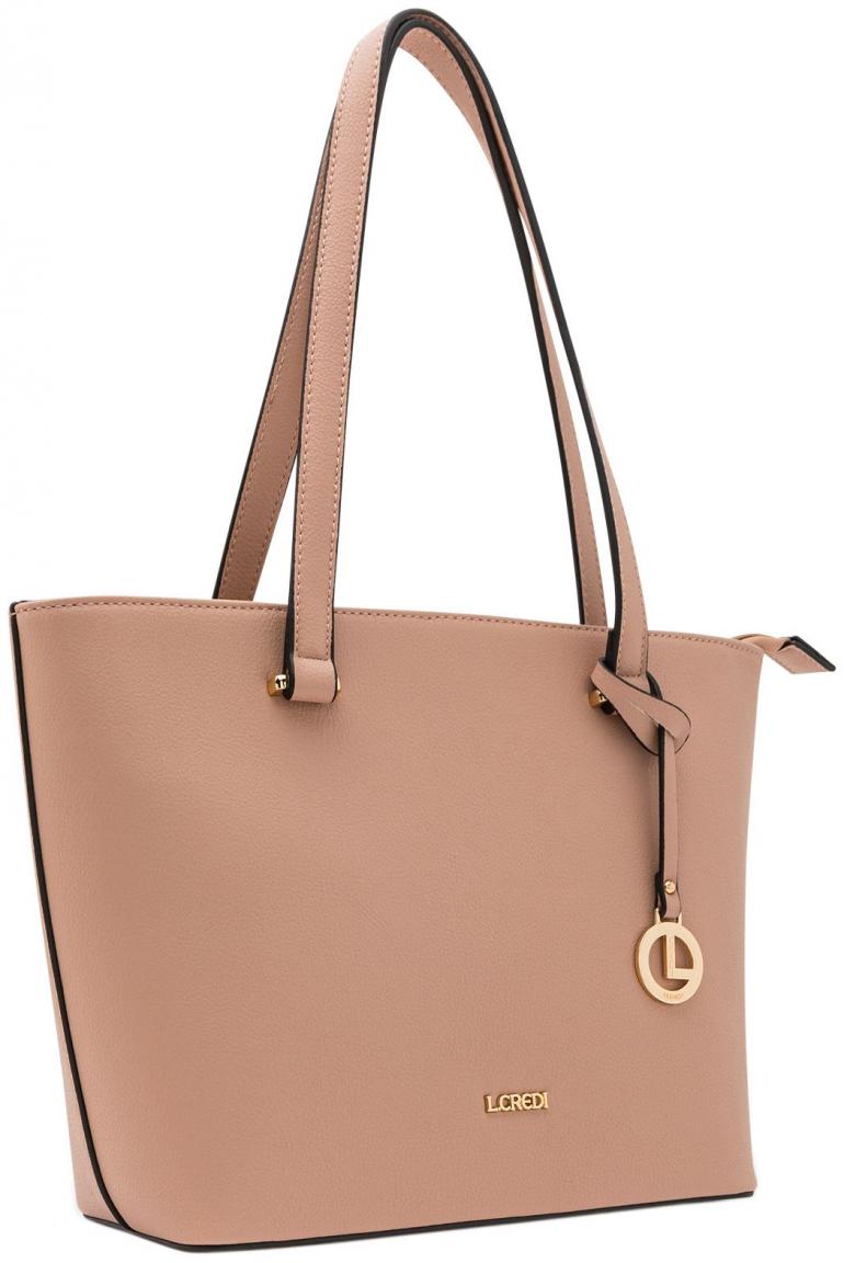 L.Credi Handtasche beige rosa Filippa Blush vegan