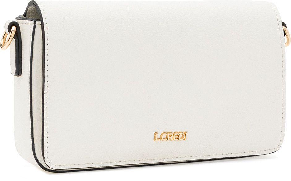 L.Credi Jane Überschlagtasche klein Etui Weiss Clutch