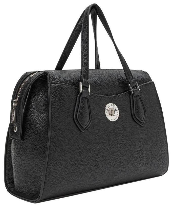 L.Credi Kurzgrifftasche schwarz Nediva elegant