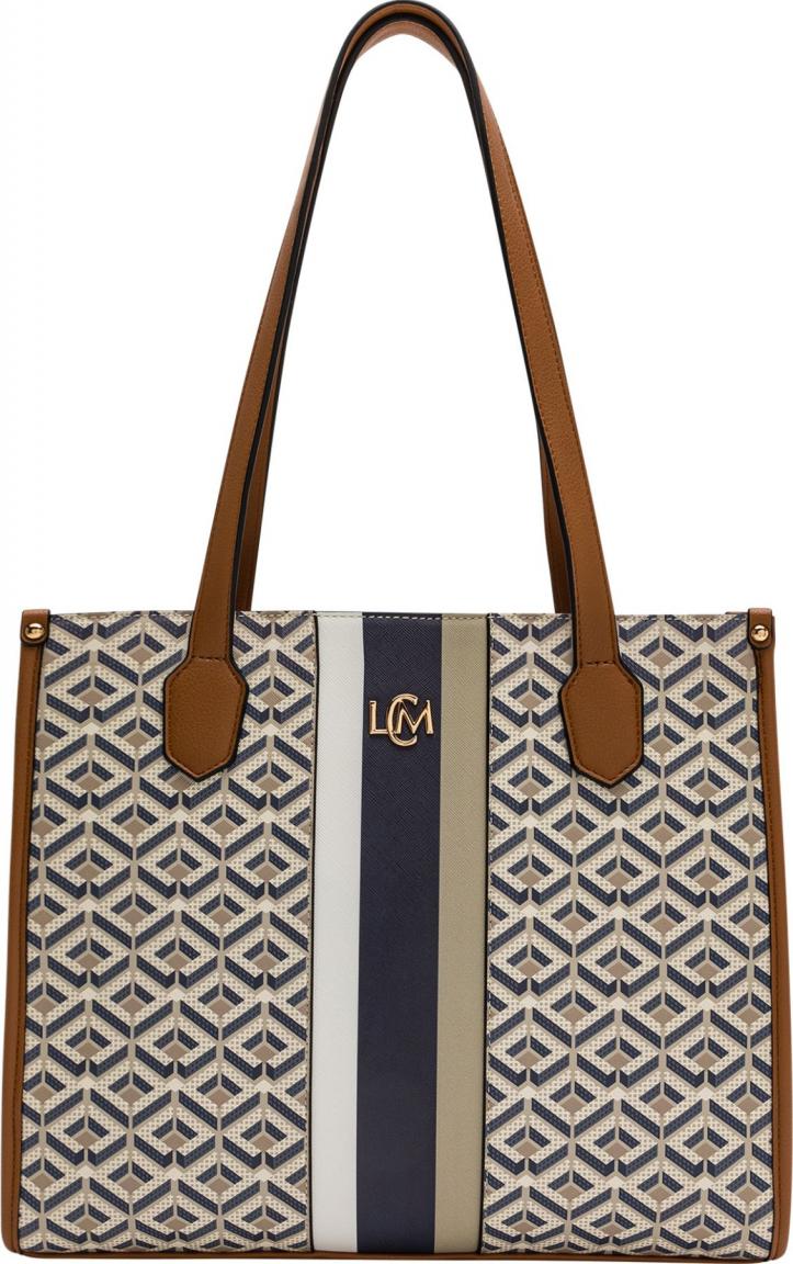 L.Credi Shopper Melina Beige Multi Musterung