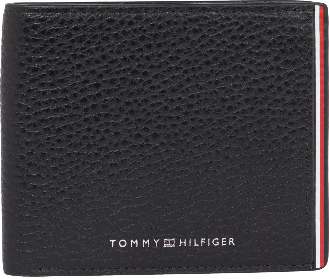 Lederbörse Schwarz Tommy Hilfiger RFID Schutz Stripes