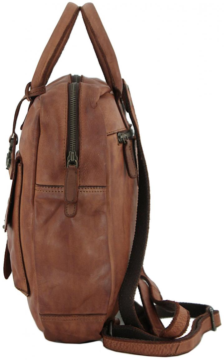 Lederrucksack mit Tabletfach Harbour 2nd Style Up Quinn Cognac