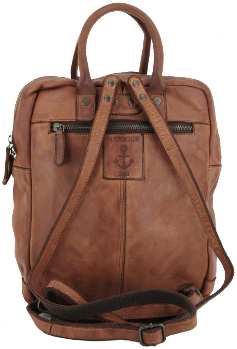 Lederrucksack mit Tabletfach Harbour 2nd Style Up Quinn Cognac