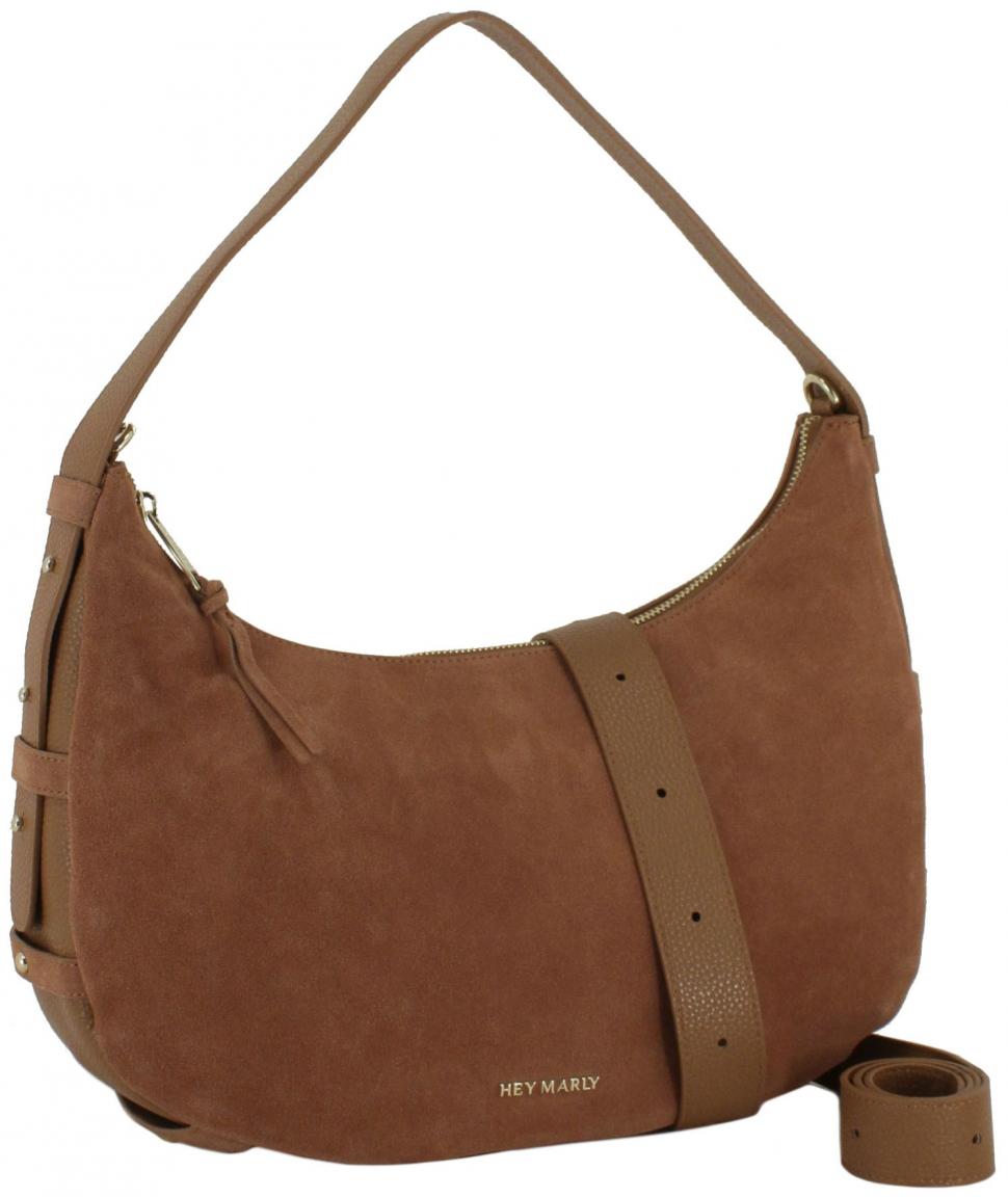 Ledertasche Hey Marly Cognac Lifetime Sister Suede M