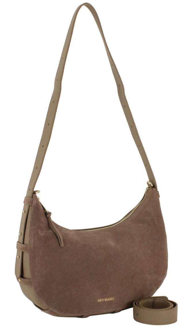 Ledertasche Hey Marly Cognac Lifetime Sister Suede M