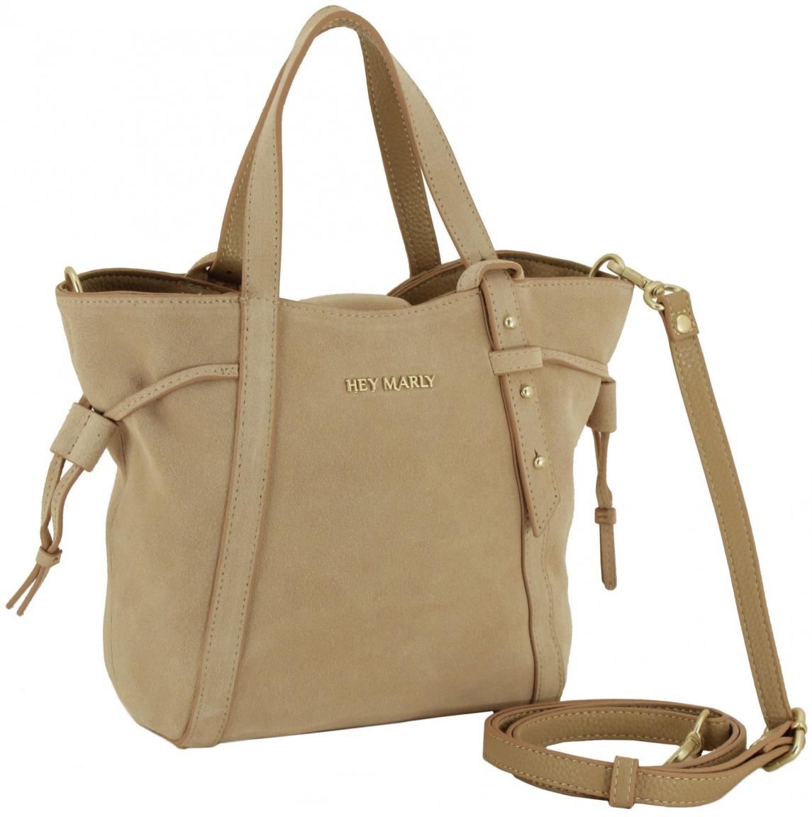 Ledertasche Hey Marly Pretty Wonder Small beige Velours