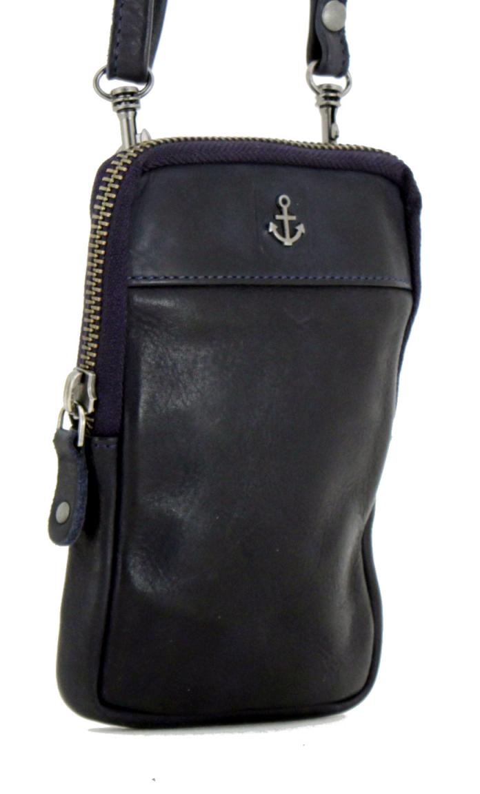 Ledertasche mit Gürtelschlaufe Harbour 2nd Benita Navy blau