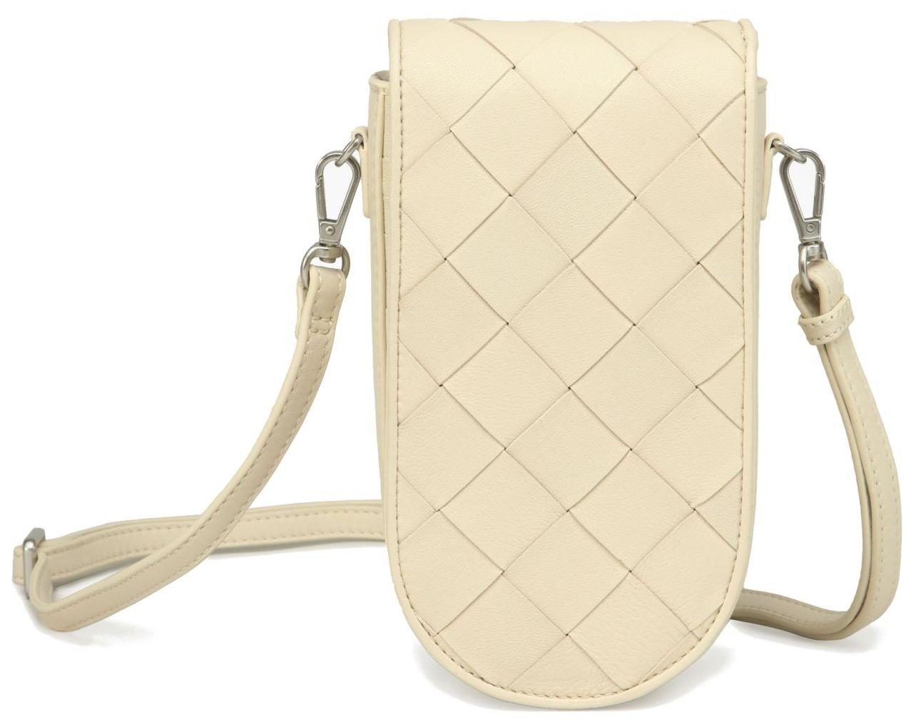 Les Visionnaires Abendtasche warmweiß Adele Weave Off White Überschlag