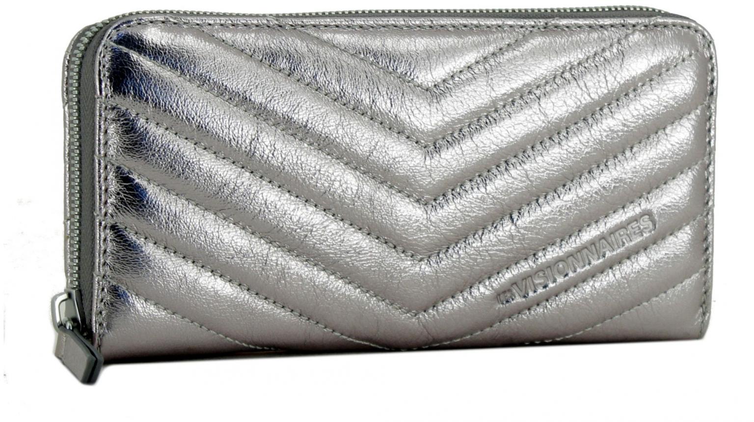 Les Visionnaires Sophie Metallic Quilting silber Steppgeldtasche