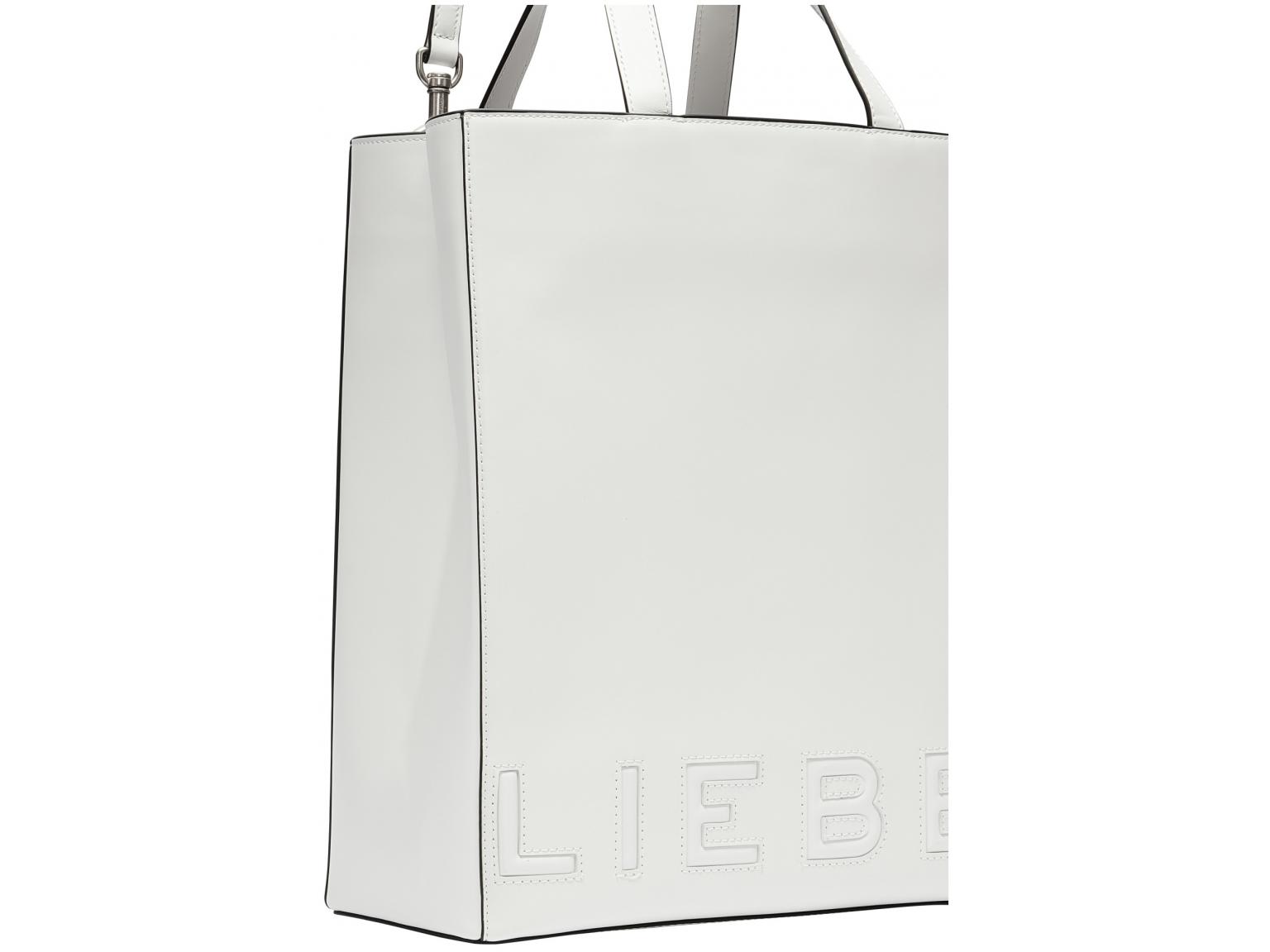 Liebeskind Berlin Handtasche Paper Bag Tote M Offwhite Kontrast 