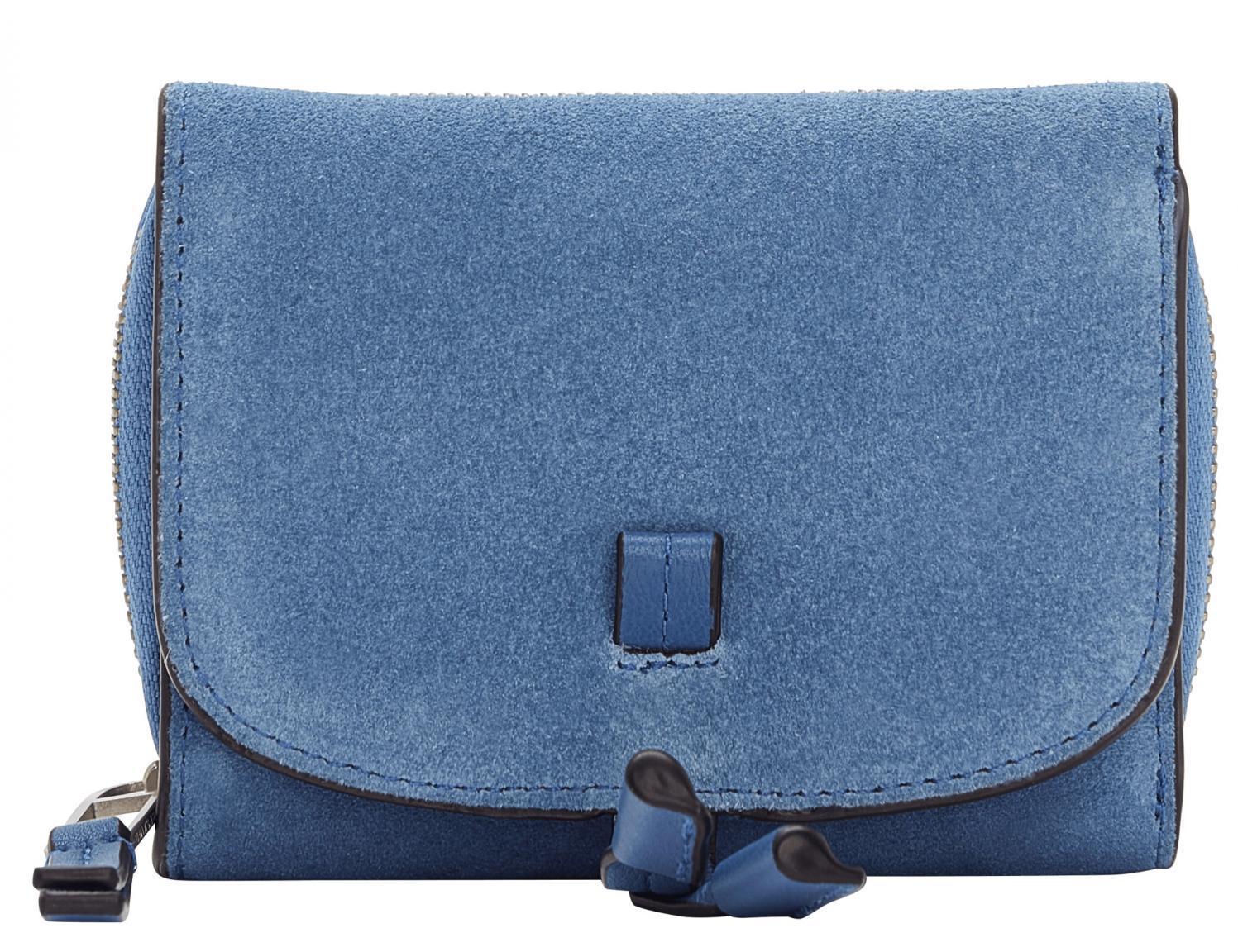 Liebeskind Berlin blau Fab Suede Pablita Überschlagbörse Retro Denim