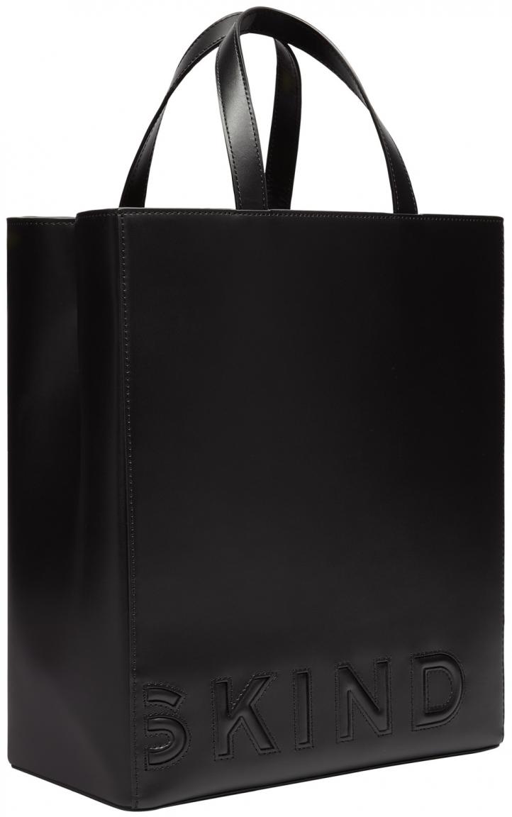 Liebeskind Paper Bag Tragetasche schwarz Glattleder crossover 