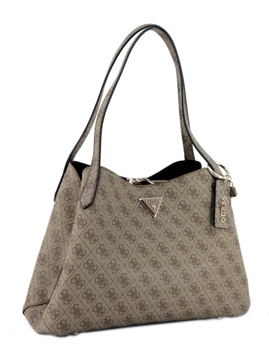 Logo Print Henkeltasche Sora Guess Latte Logo