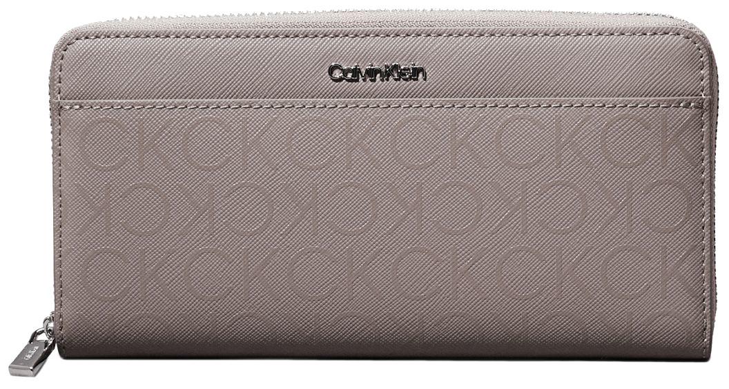 Longbörse Zip Around Calvin Klein Must Monogram Taupe