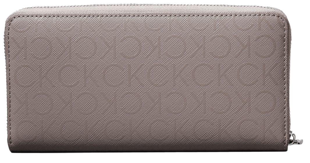 Longbörse Zip Around Calvin Klein Must Monogram Taupe