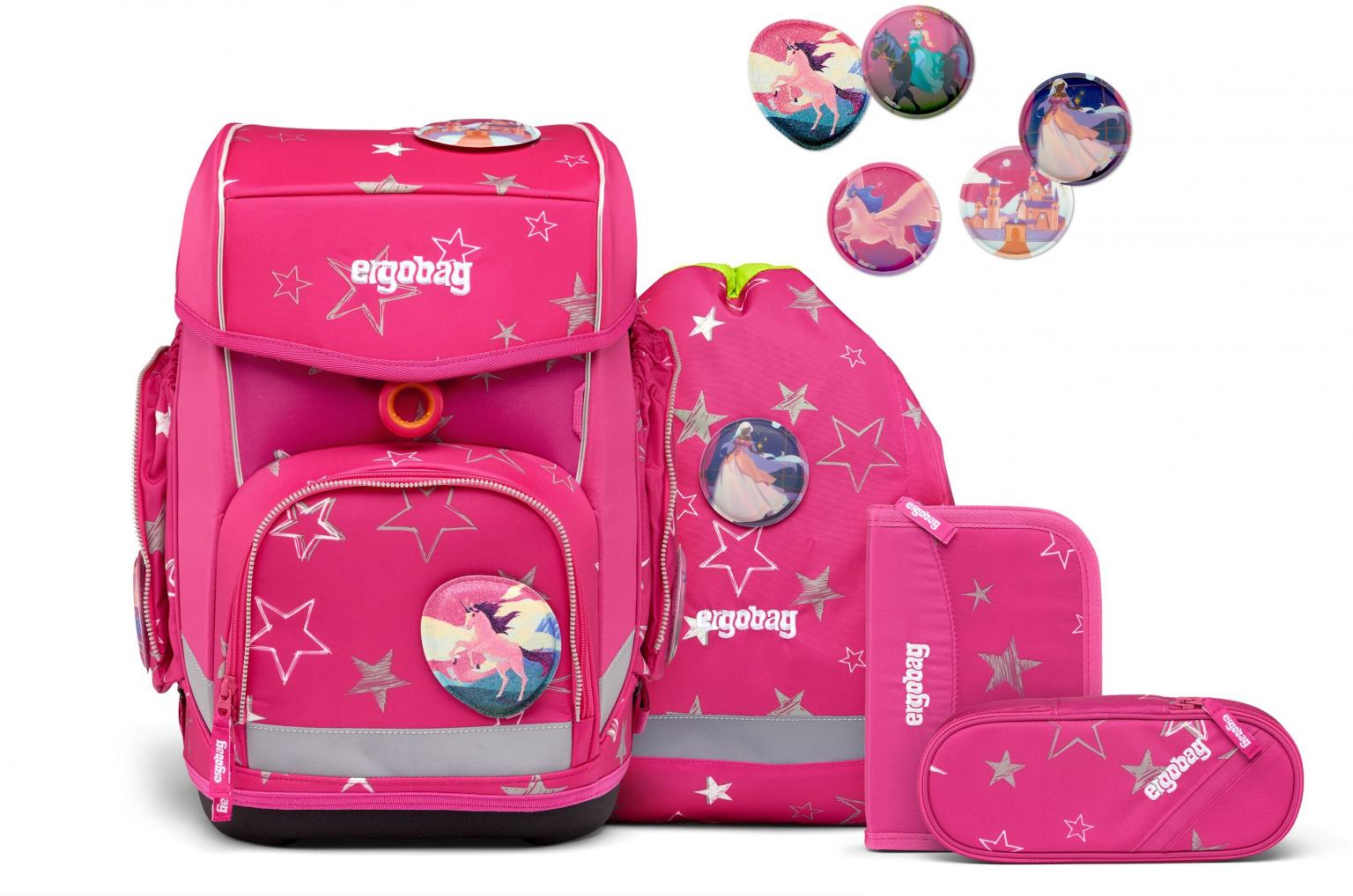 Mädchenrucksack Grundschule Ergobag Cubo SternzauBär knallpink