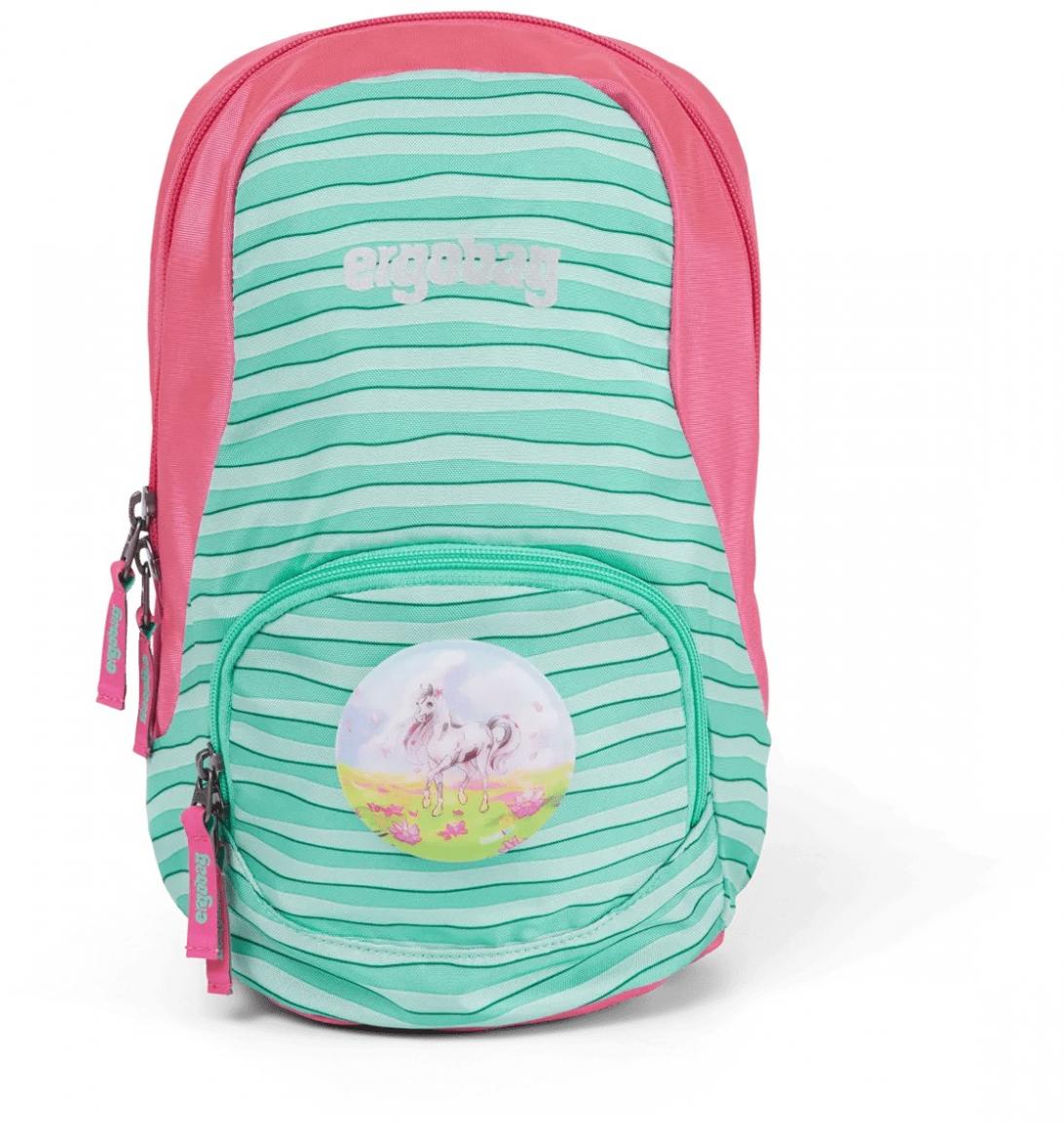 Mädchenrucksack pink grün Pferd Galopp Ergobag Ease Small