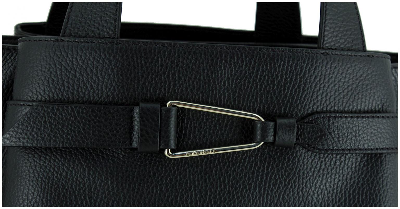 Malory Kurzgrifftasche Coccinelle schwarz Leder Italien feminin